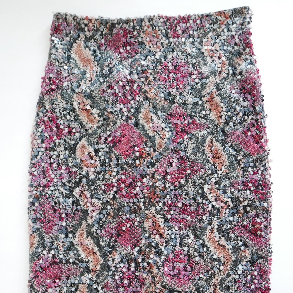 Gorgeous Shimmery Sequin Snakeskin Print Pencil Skirt